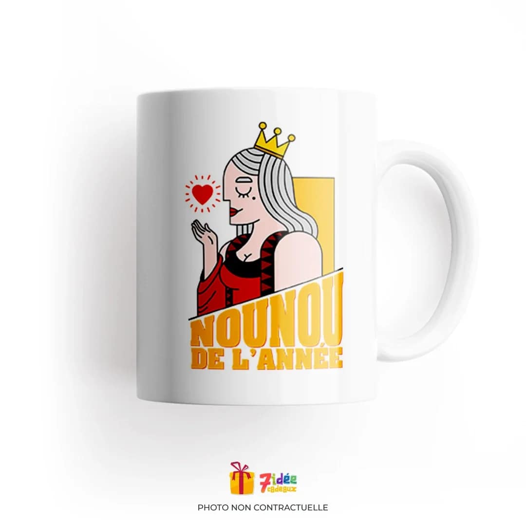 Mug "Nounou de l'année" Poivre & Sel | 7idée cadeaux