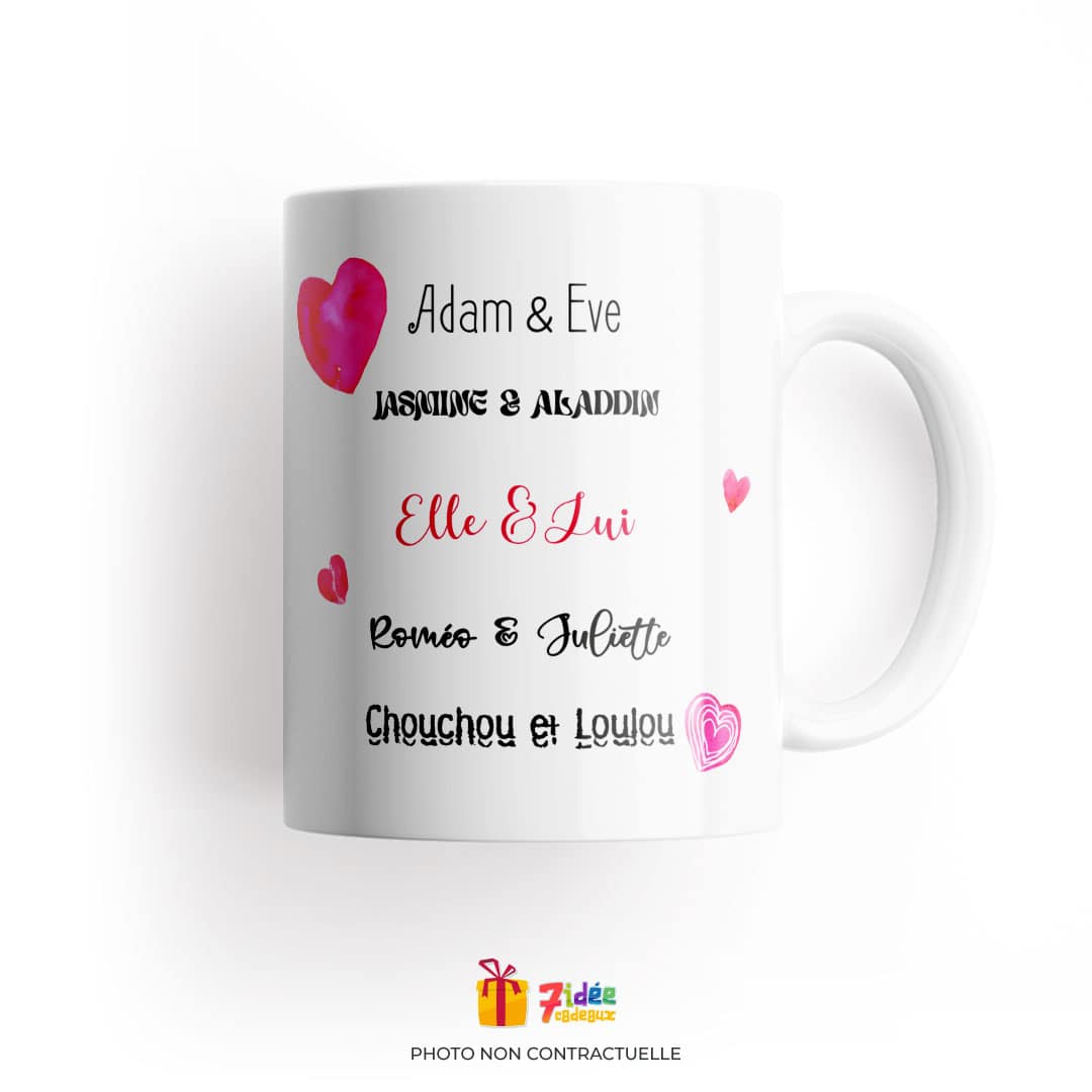 Mug "Couples Célèbres" | 7idée cadeaux
