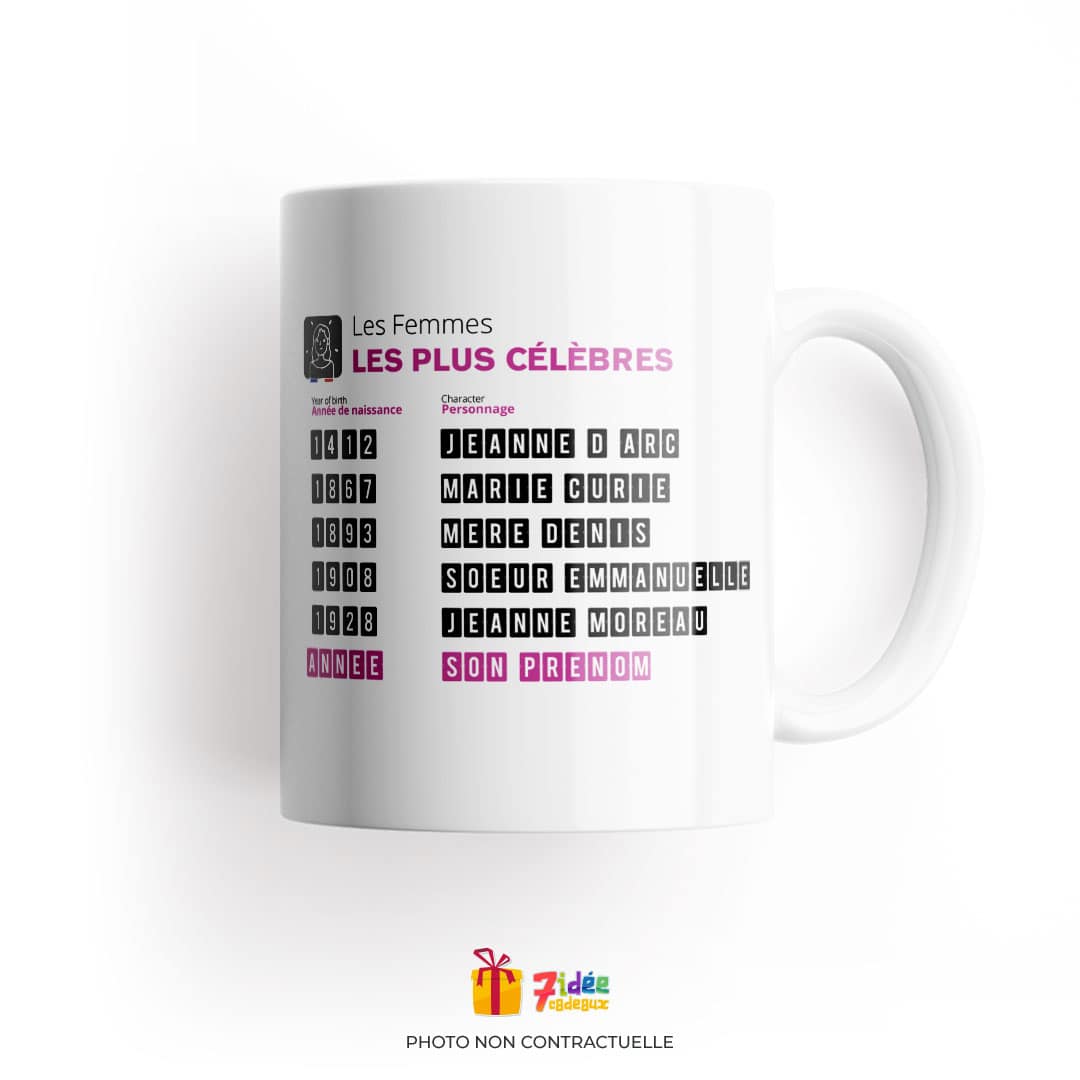 Mug « Les femmes les plus célèbres »