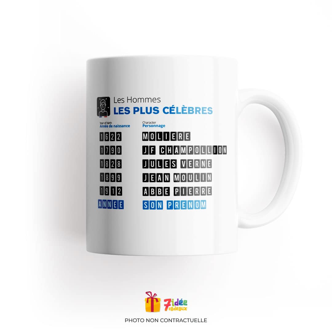Mug "Les hommes les plus célèbres" | 7idée cadeaux