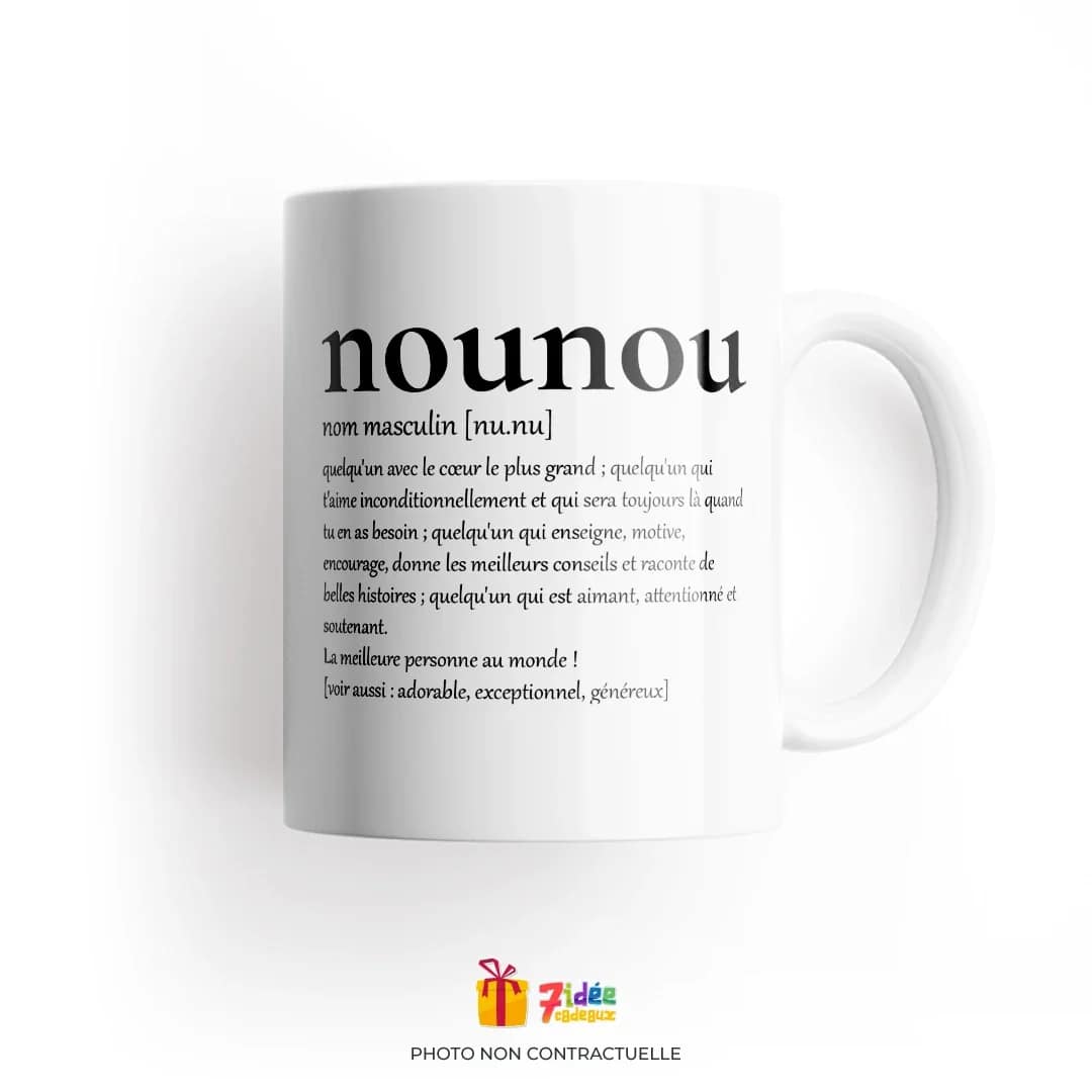 Mug « Nounou – Nom masculin »