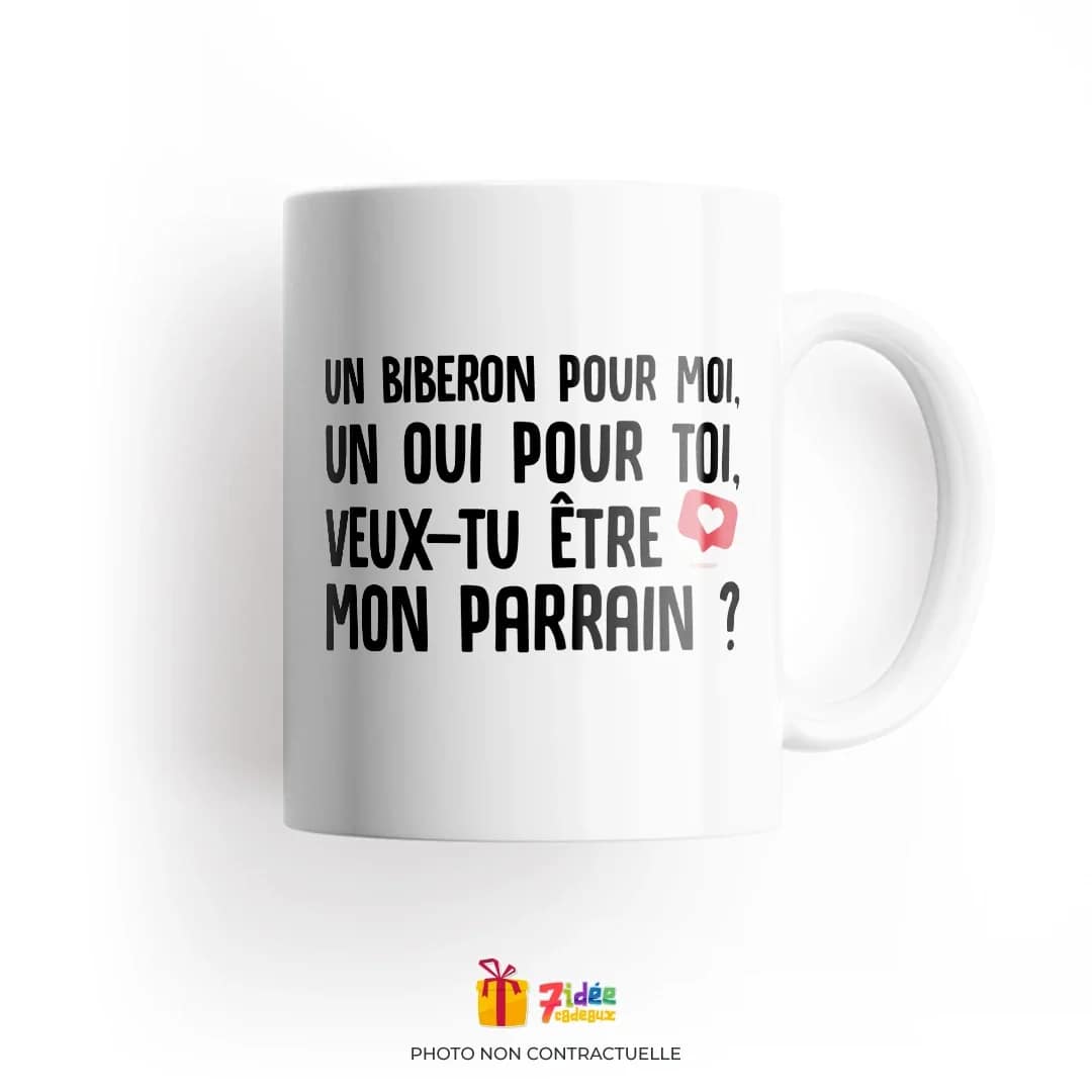 Mug "Parrain - Biberon" | 7idée cadeaux