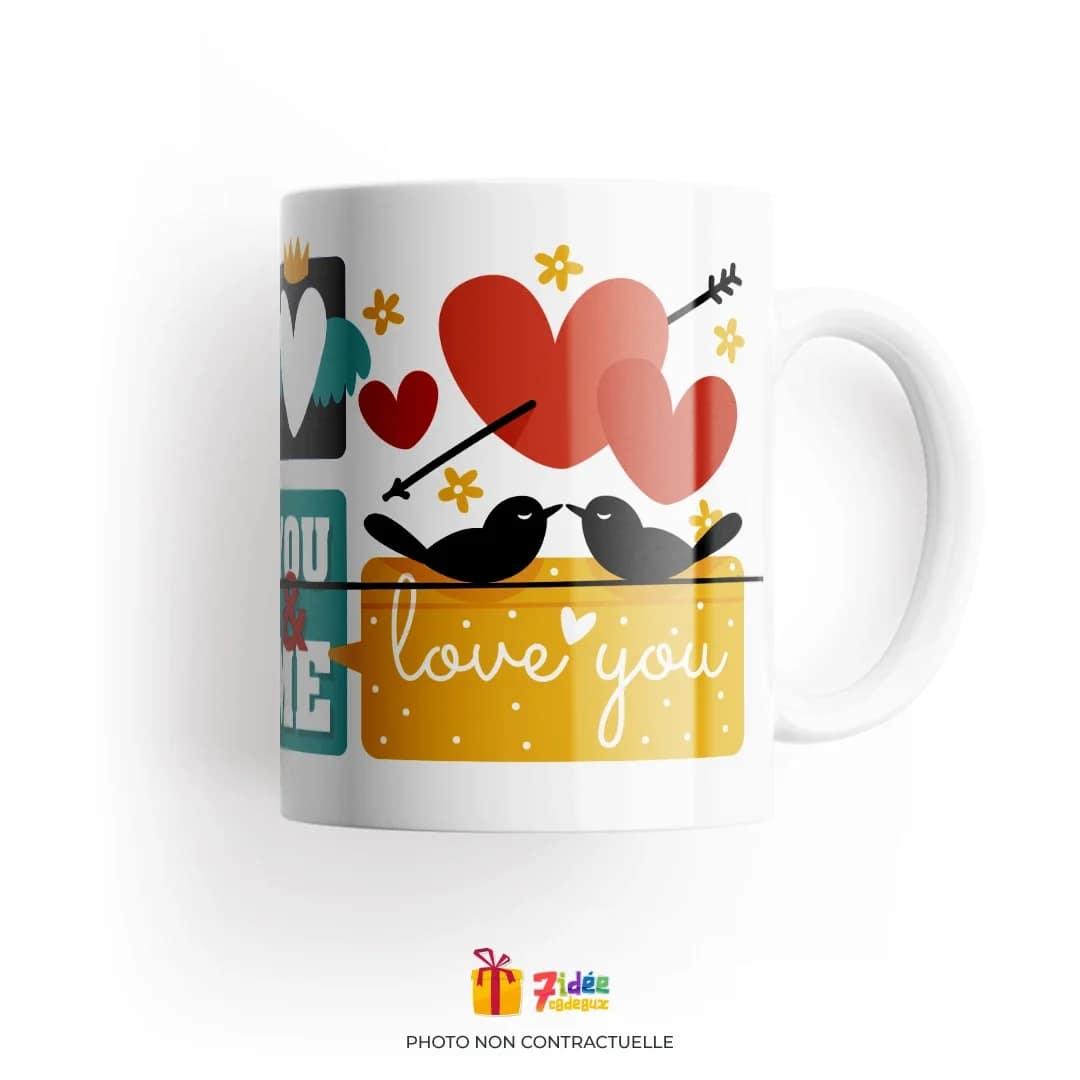 Mug "Love You & Me" | 7idée cadeaux