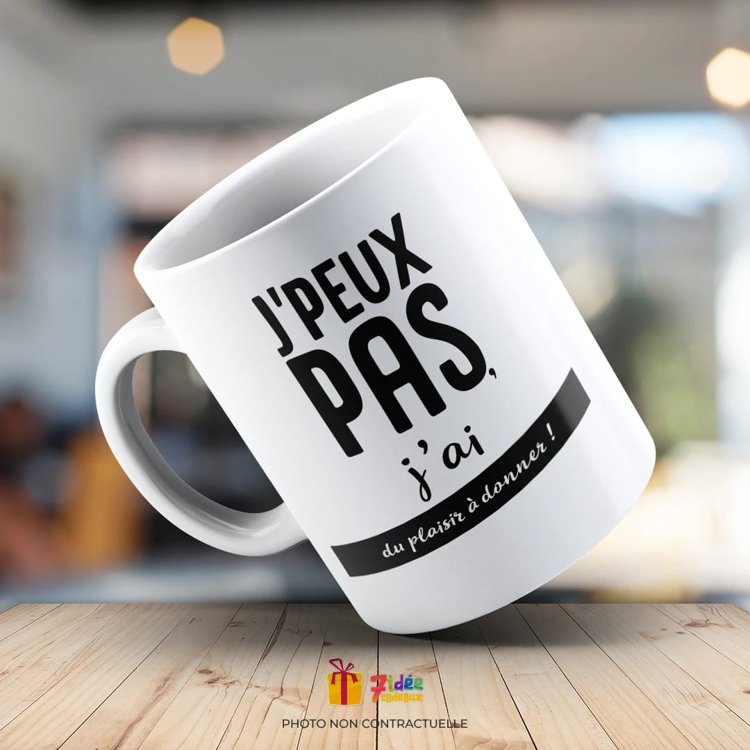 Mug "J'peux pas, j'ai du plaisir à donner" : Adultes | 7idée cadeaux