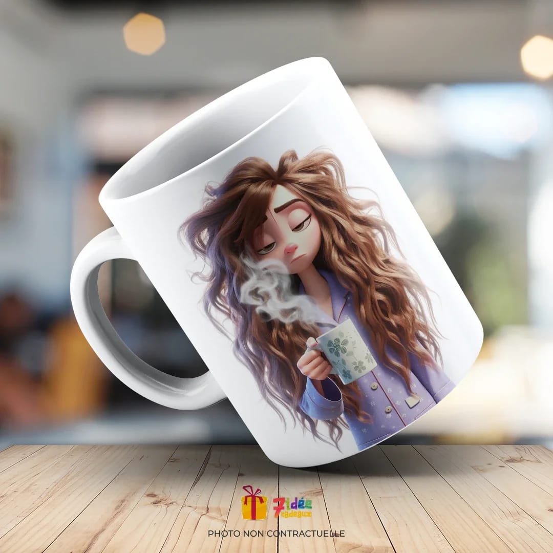 Mug "Mon lit :1, Moi : 0. Le combat continue" | 7idée cadeaux