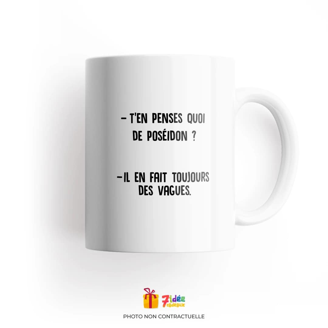 Mug "T'en penses quoi de Poséidon" | 7idée cadeaux