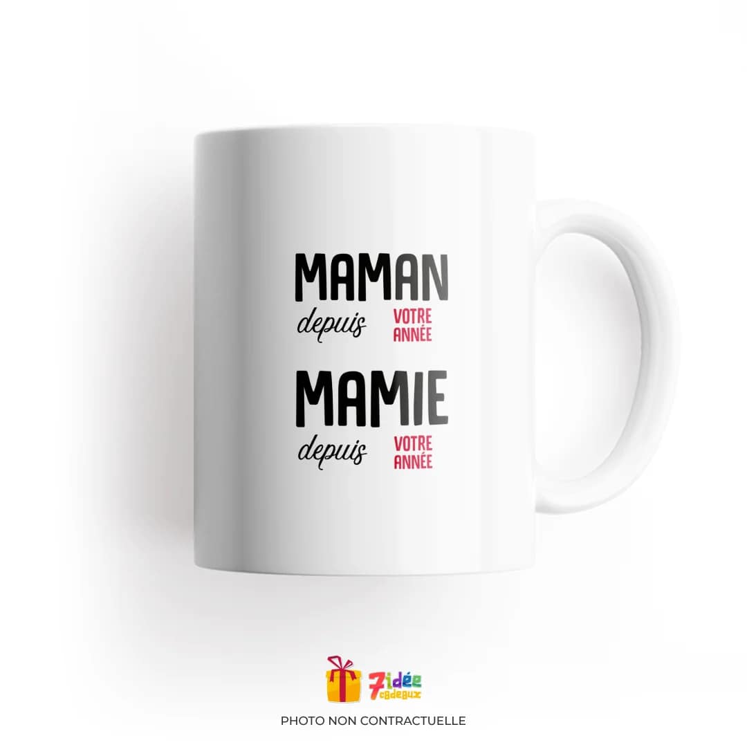 Mug « Maman depuis… Mamie depuis… »
