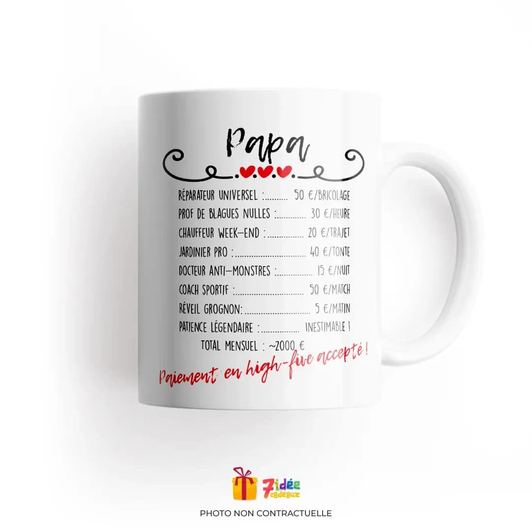 Mug « Tarifs de Papa »