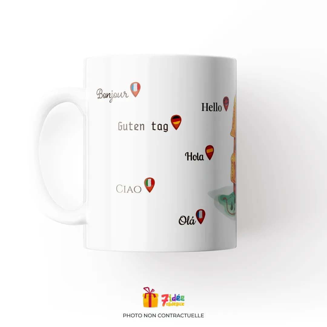 Mug "Bonjour le monde" | 7idée cadeaux