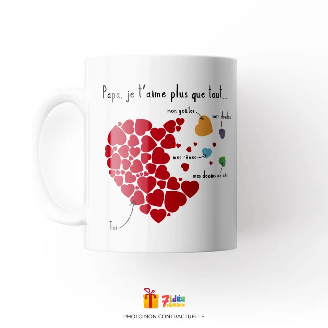 Mug "Papa, je t'aime plus que tout" | 7idée cadeaux
