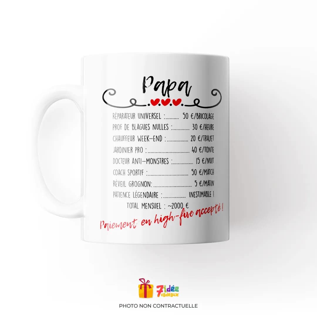 Mug « Tarifs de Papa »