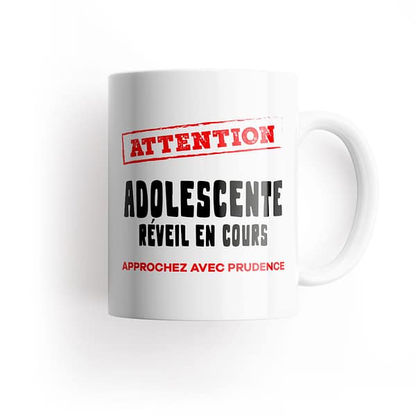 Mug Adolescente "Réveil en cours" | 7idée cadeaux