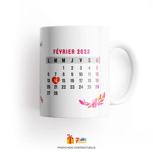 Mug "Calendrier : Elle & Lui" | 7idée cadeaux