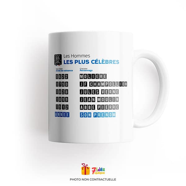 Mug "Les hommes les plus célèbres" | 7idée cadeaux
