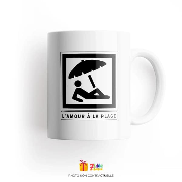 Mug "L'amour à la plage" | 7idée cadeaux