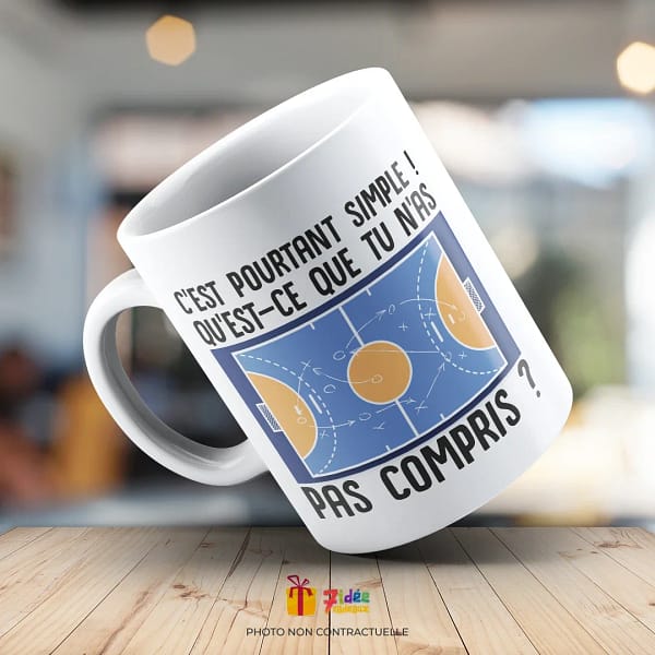 Mug Handball "C'est pourtant simple ! Qu'est-ce que tu n'as pas compris ?" | 7idée cadeaux