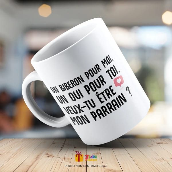 Mug "Parrain - Biberon" | 7idée cadeaux