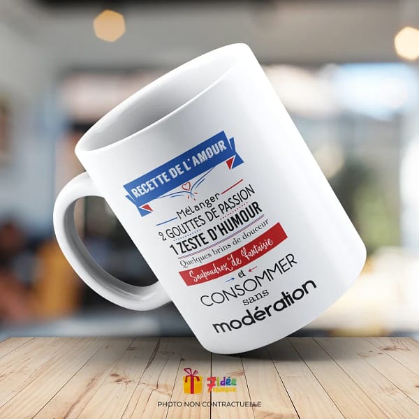 Mug "Recette de l'Amour" | 7idée cadeaux