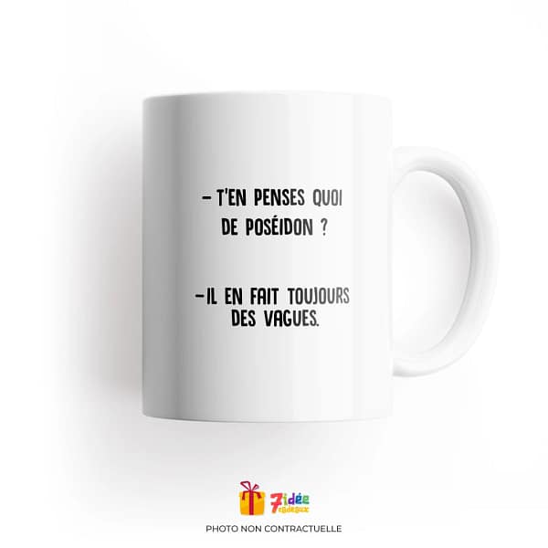 Mug "T'en penses quoi de Poséidon" | 7idée cadeaux
