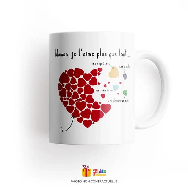 Mug "Maman, je t'aime plus que tout" | 7idée cadeaux
