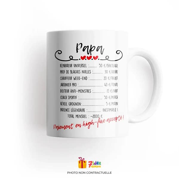 Mug "Tarifs de Maman" | 7idée cadeaux
