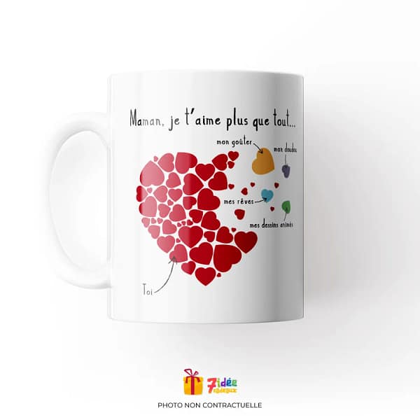 Mug "Maman, je t'aime plus que tout" | 7idée cadeaux