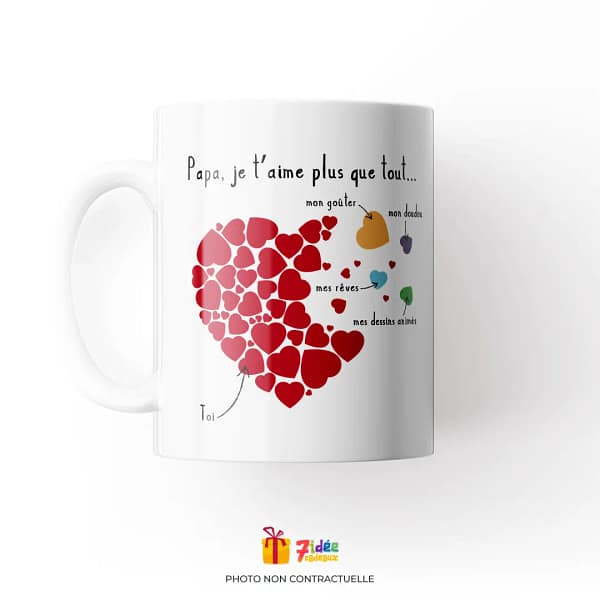 Mug "Papa, je t'aime plus que tout" | 7idée cadeaux